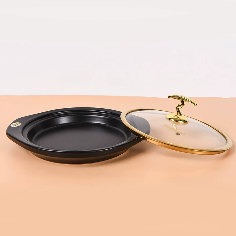 Плоская кастрюля с дном, shallow pot, бизнес-гарнир чеснок, шафран креветки, высокая термостойкость и яркий огонь, антипригарная кастрюля, маленькая кастрюля оптом