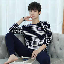 青少年棉秋衣秋裤套装男初中高中学生棉毛衫男全棉男士保暖内衣