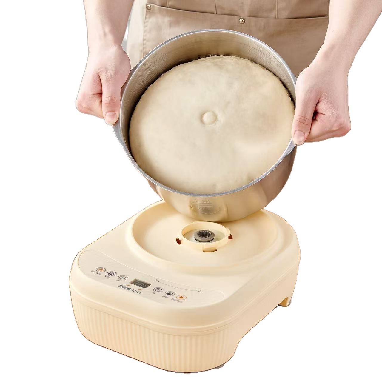 5L Constant Temperature Dough Proofer Household Fully Automatic Kneading and Proofing Machine Stainless Steel Smart Touch Control Fermentation Mixer