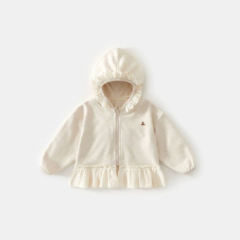 女童外套春秋款新款宝宝洋气公主连帽上衣秋季儿童衣服小童装连帽|undefined