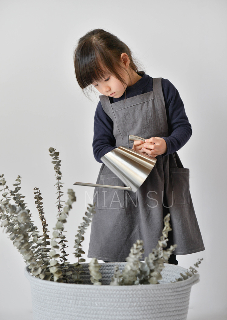 子供用綿麻エプロン