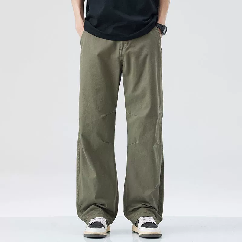 Мужские летние трендовые ретро trousers, американский стиль, оверсайз, свободный прямой крой