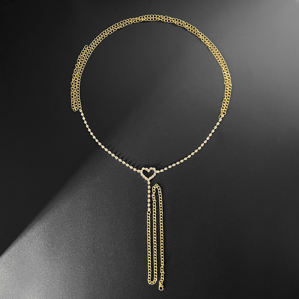 Collana da donna con strass, stile transfrontaliero europeo e americano, sexy bikini con cuore cavo, gioiello per il corpo._voghion.com