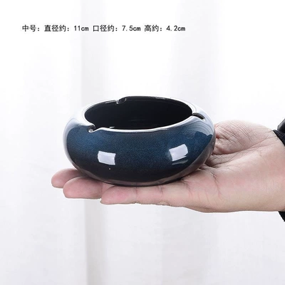 use for hotels, restaurants, and, Car ashtray - blue-kiln-glaze-medium-size-2-pieces-safety-equipment