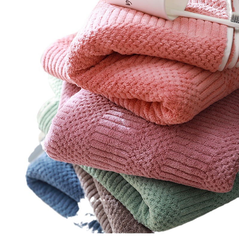 Luxurious Coral Fleece Bath Towel Soft Super Absorbent Gift Towel_voghion.com