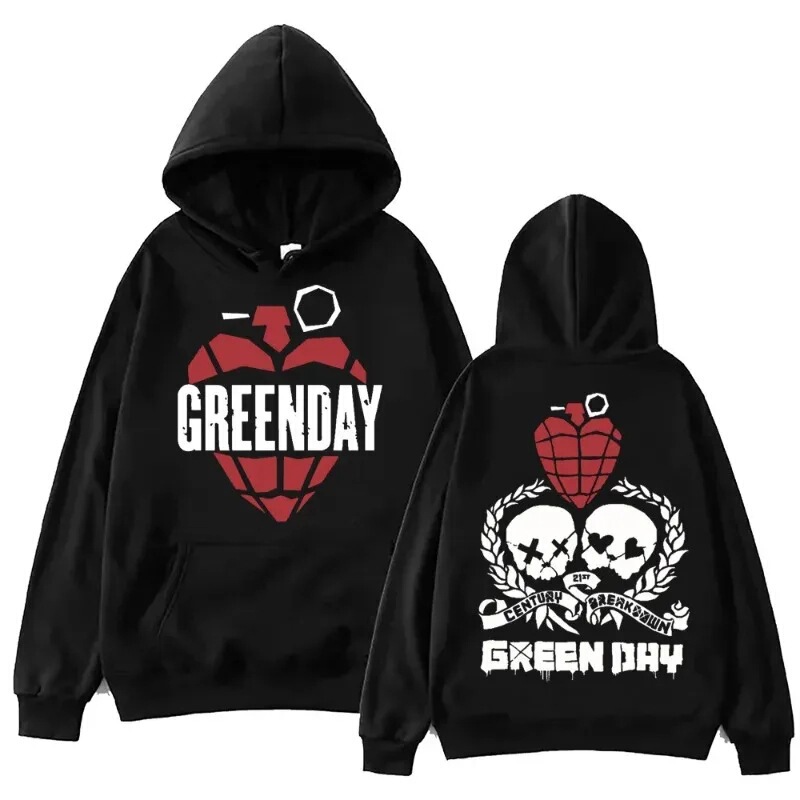 Green Day World Tour Sweatshirt Men's and Women's Printed Unisex Streetwear Hip-Hop Style Autumn