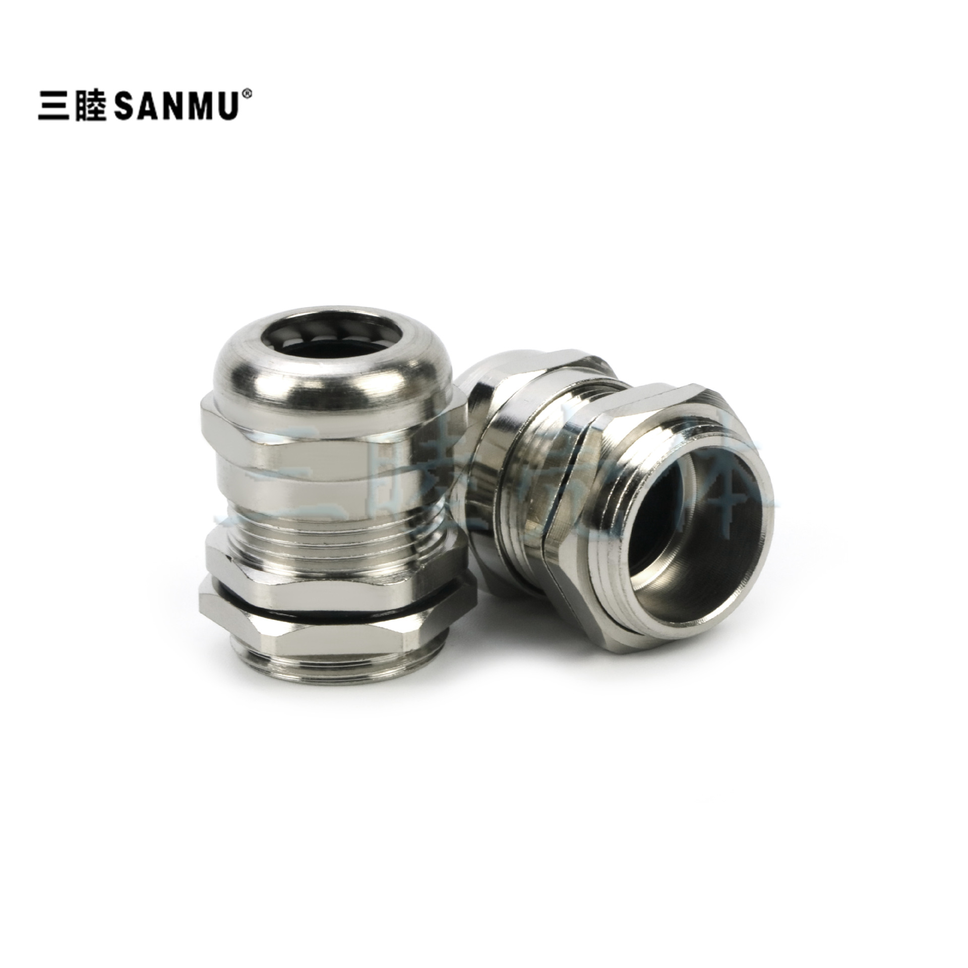 金属防水接头 格兰头 铜合金镀镍 过线接头 固定头PG13.5