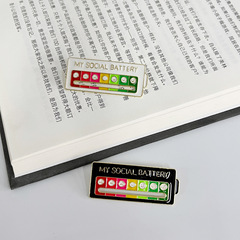気分転換エネルギー電池ブローチ感情管理金属ファッションピンアクセサリー趣味社交個性バッジ