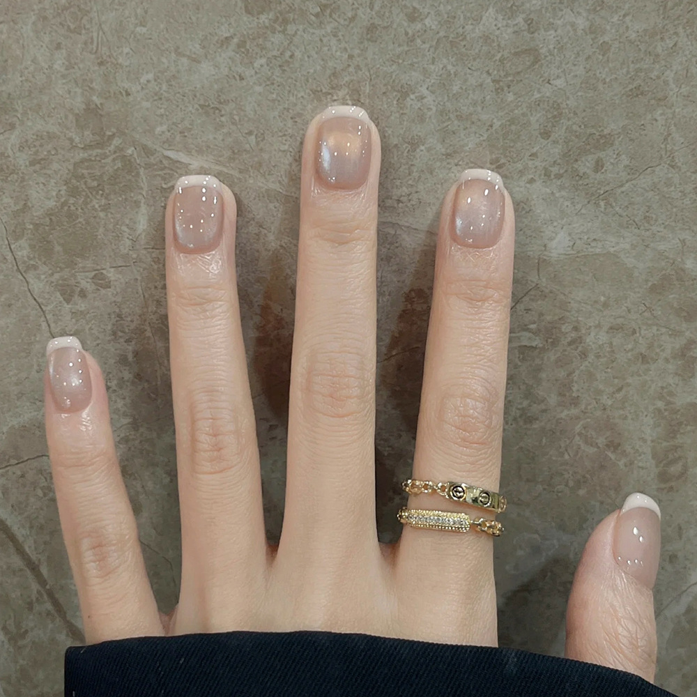 30 piezas de uñas postizas en caja, uñas de alta gama populares para llevar, puntas de uñas versátiles y de moda, gran venta al por mayor.