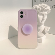 韩国ins渐变iPhone16手机壳15气囊伸缩11支架17全包14Pro max适用