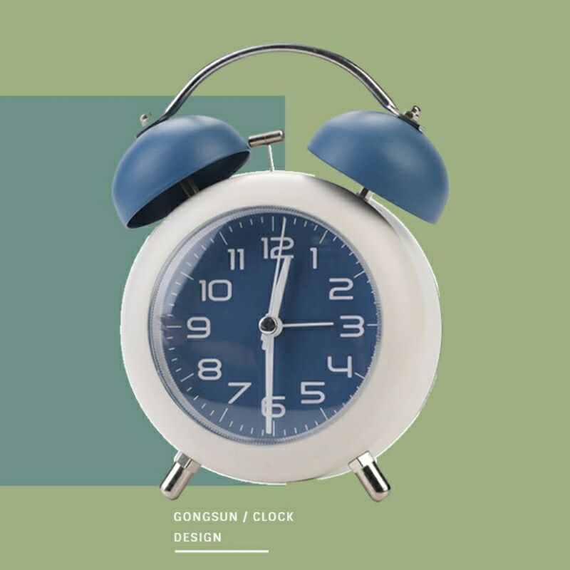 Alarm Clock Wake-up Student Mechanical Bell Metal Children Night Light Living Room Bedroom Senior high school Dormitory Alarm Clock Wholesale