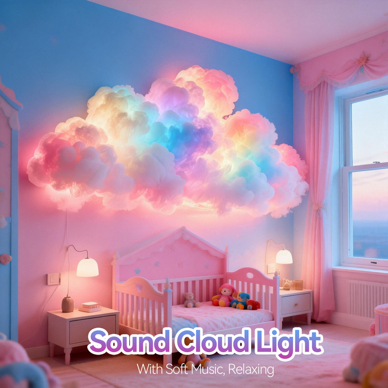 Indoor Thunder Cloud Light, Colorful Led Music-Synchronized Atmosphere Light, Cloud Light Strip for Gaming Room, Cross-Border Indoor Thunder Cloud Light, Colorful Led Music-Synchronized Atmosphere Light, Cloud Light Strip for Gaming Room, Cross-Border