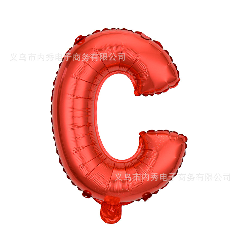 Estilo americano Delgado 16 pulgadas inglés carta globo pequeño tamaño A- Z cumpleaños boda habitación decoración aluminio película globo al por mayor