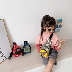 Children's Dinosaur Chest Bag for Boys and Girls 2023 New Small Kids Cross-Shoulder Bag Cartoon Cute Fashion Baby Single Shoulder Bag