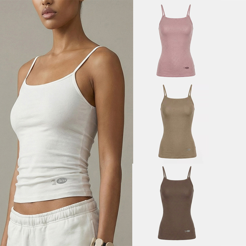 Badblood American-Style Casual Sports Tank Top, Sexy Slim-Fit Spaghetti Strap Versatile Camisole for Women