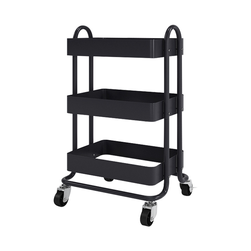 Carro de almacenamiento rack piso cocina baño móvil merienda baño multi-capa dormitorio cama rack de almacenamiento