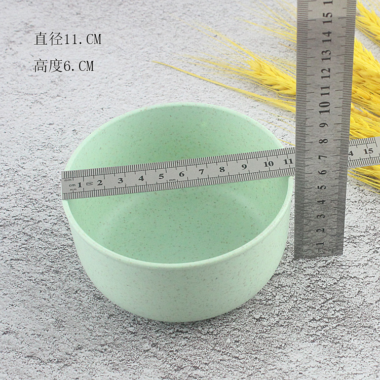 Wheat Straw Meal Bowl Plastic Salad Bowl Children's Eating Soup Bowl Household Wheat Aroma Bowl Creative Noodle Bowl Wholesale