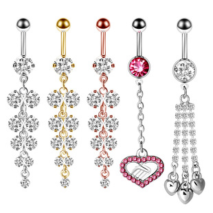 Amazon's Best-Selling New Navel Ring, Creative and Exquisite Zircon Navel Piercing Jewelry