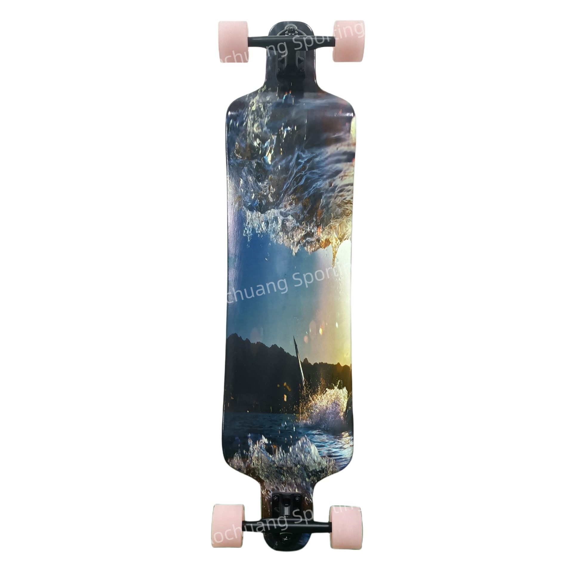 Four-wheel skateboard beginners children men and women double warped maple board road youth scooter source manufacturers