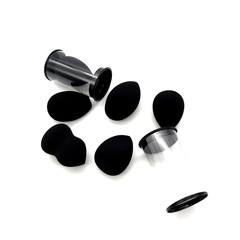 Black Beauty Makeup Egg Mouth Round Cylinder Box Packaging Water Expanding Non-latex Makeup Sponge Puff Cosmetics Tool Wholesale