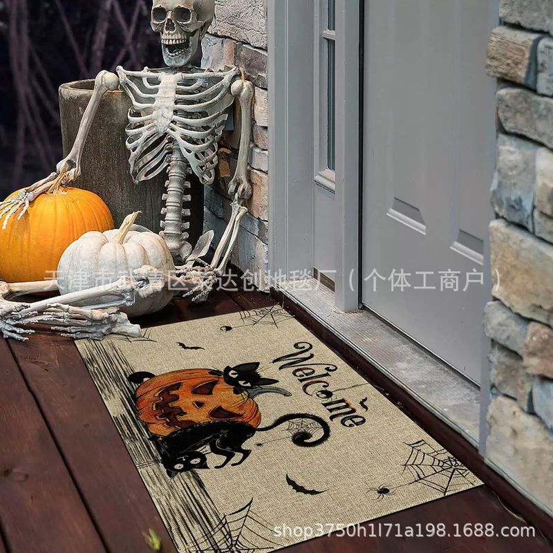 Amazon Temu ハロウィンゴーストフロアマット、汚れにくい玄関ドアマット、バスルーム吸収性フットマット、リビングルーム装飾フロアマット|undefined