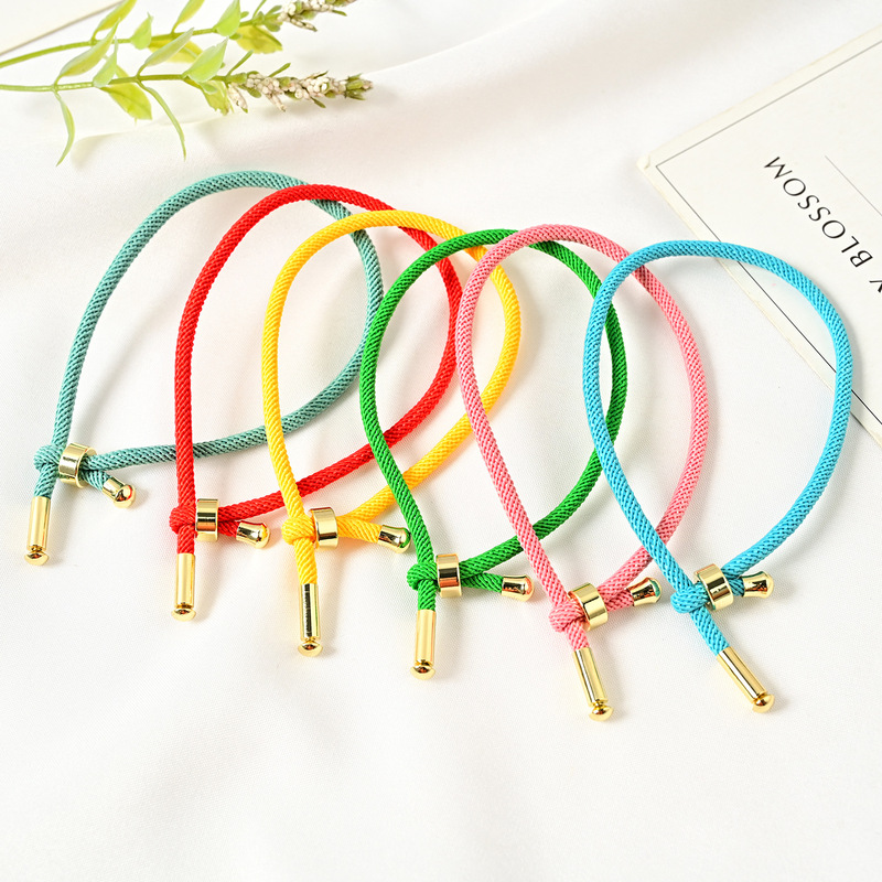 Milan line hand rope transfer bead accessories adjustable hand rope lock for men and women couples diy stainless steel buckle bracelet Milan line hand rope transfer bead accessories adjustable hand rope lock for men and women couples diy stainless steel buckle bracelet