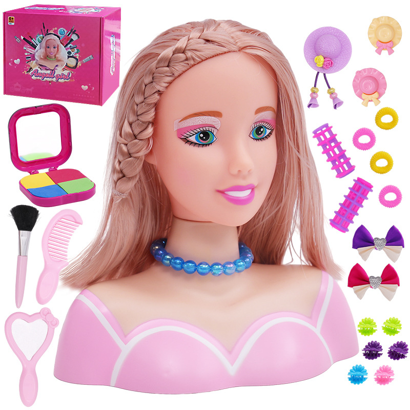 Cross-border modelo de medio cuerpo de los niños de juguete traje de vestir pelo medio cuerpo muñeca niña jugar casa maquillaje juguete