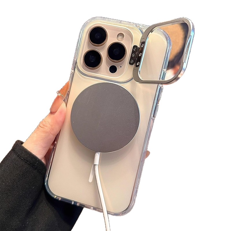 镭射渐变磁吸适用苹果iPhone17promax手机壳新款镜头支架17磨砂壳|undefined