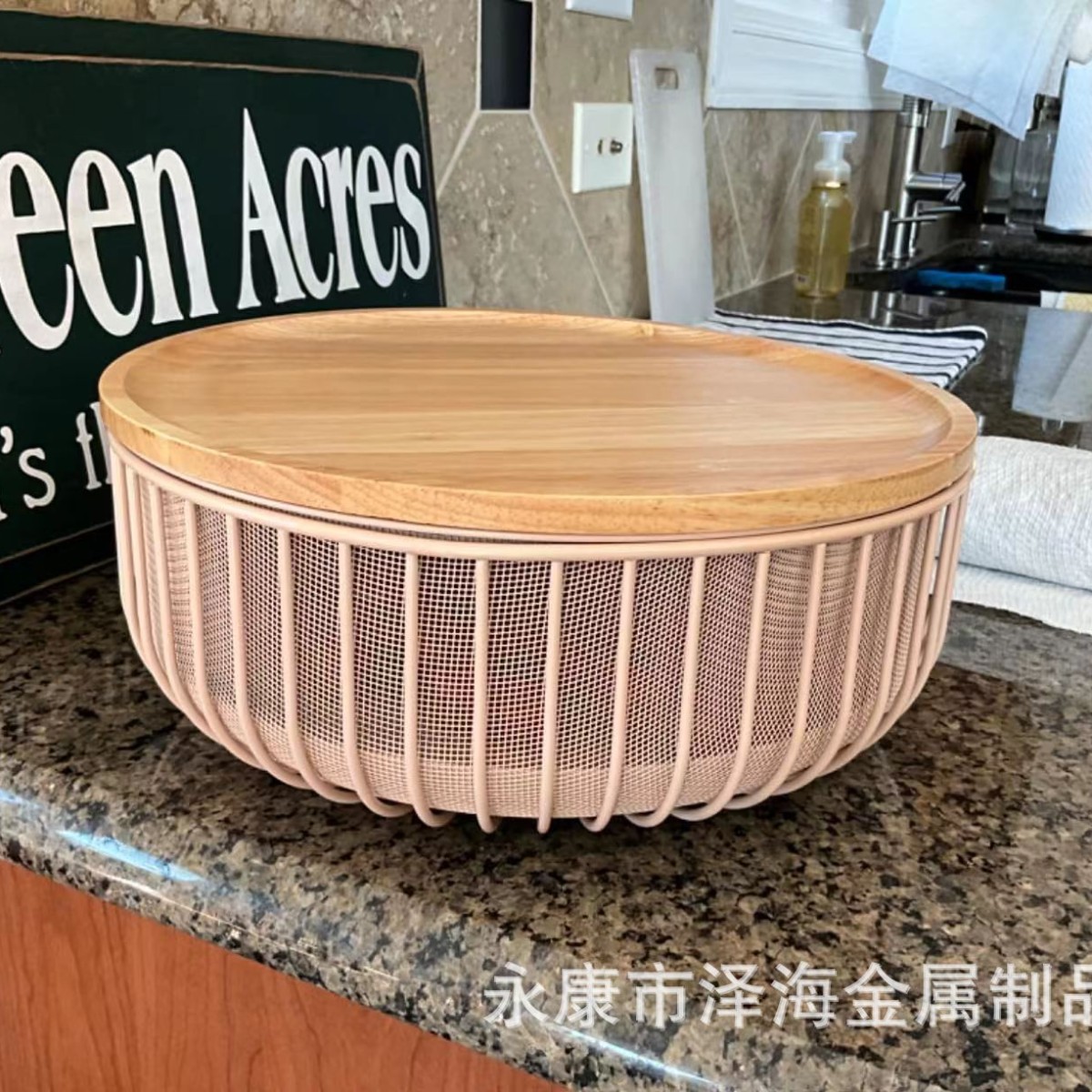 亚马逊铁艺摆盘水果篮收纳筐家用客厅创意艺术果盘零食摆放盘干果