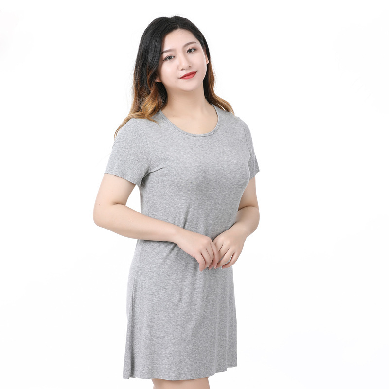 Women's Plus Size Pajamas, Home Clothes, Plus Fat, Short-Sleeved, Simple Casual Nightgown, Fat mm 100kg Women's Plus Size Pajamas, Home Clothes, Plus Fat, Short-Sleeved, Simple Casual Nightgown, Fat mm 100kg