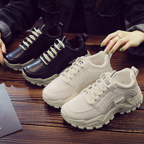 Dad's shoes women's shoes ins trend  spring new thick-soled sports casual shoes women's foreign trade wholesale women's shoes