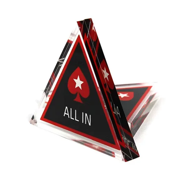 Acrylic Zhuang DEALER code Texas poker Zhuang code Z acrylic triangle ALLIN brand Texas poker accessories