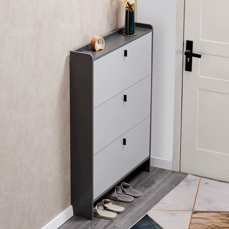 Ультратонкий шкаф для обуви в итальянском стиле для домашнего хранения, вместительный, с пространством для хранения за дверью, прихожий шкаф, простой и современный органайзер.