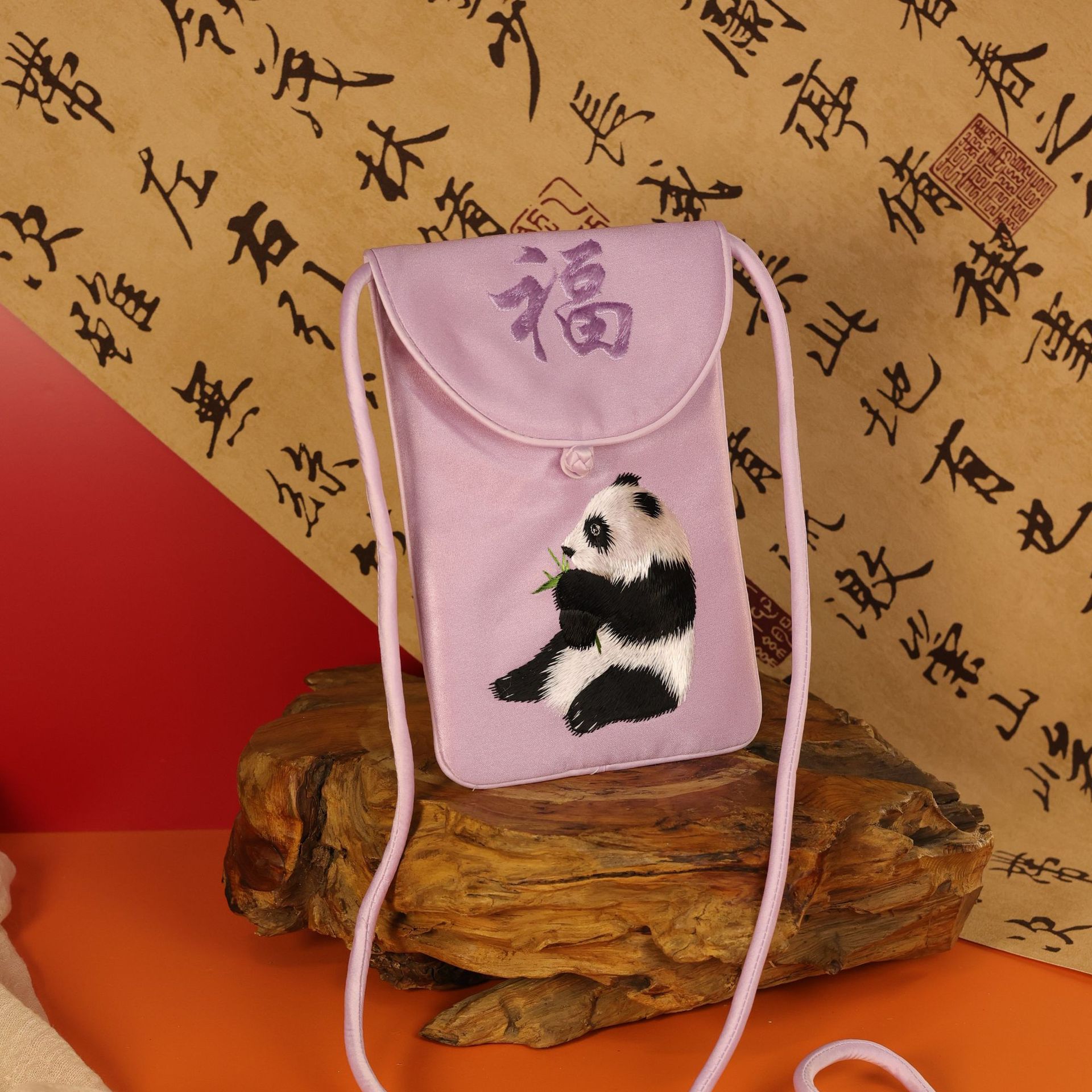 [Pedido al por mayor] Bolso de teléfono móvil bordado de estilo chino Nuevo bolso de teléfono móvil bordado Su de estilo chino Bolso de lona bordado Bolso diagonal