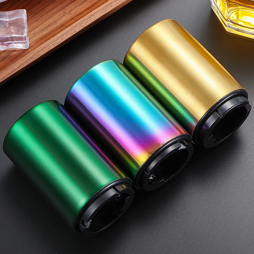Beer bottle opener creative stainless steel bottle opener press automatic cap opening beer screwdriver personalized cross-border gift