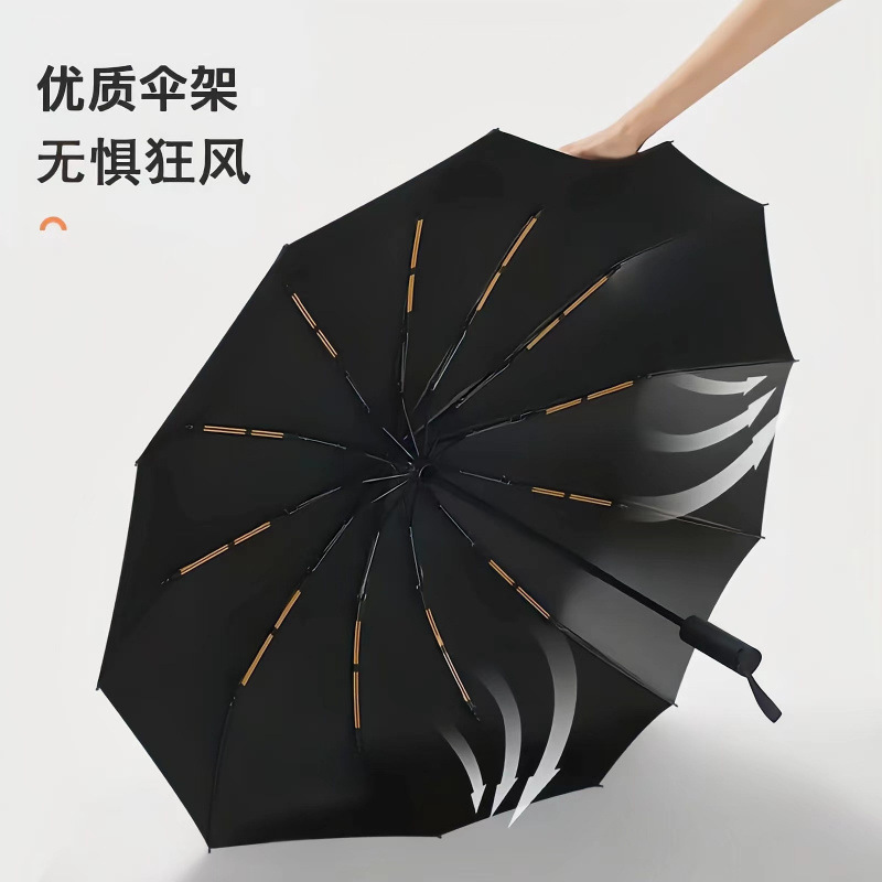 12骨全自动折叠雨伞大号双人晴雨两用遮阳防晒防紫外线太阳广告伞|undefined