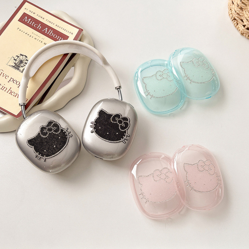 Korean-Style Sparkling Diamond Cat-Themed Protective Case for AirPods Max 2, Suitable for Apple Over-Ear Headphones Korean-Style Sparkling Diamond Cat-Themed Protective Case for AirPods Max 2, Suitable for Apple Over-Ear Headphones