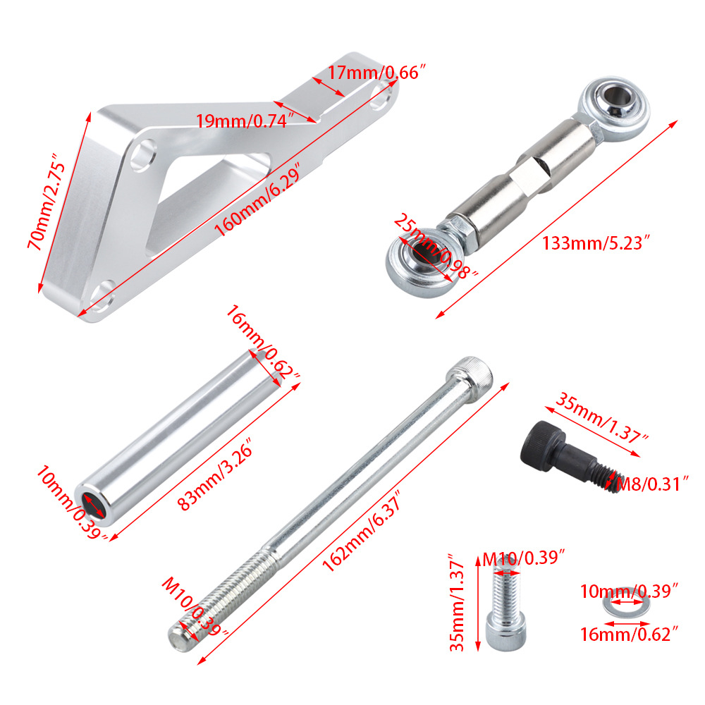 Sbc Alternator Bracket Long Water Pump Aluminum Kit Suitable for Chevrolet Sbc 350 Small Engines