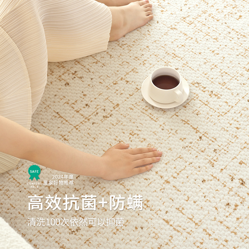 Alfombras sala de estar nuevo estilo de dormitorio de alto nivel de alfombras de alfombras impermeables sin lavado gran área de alfombras de piso