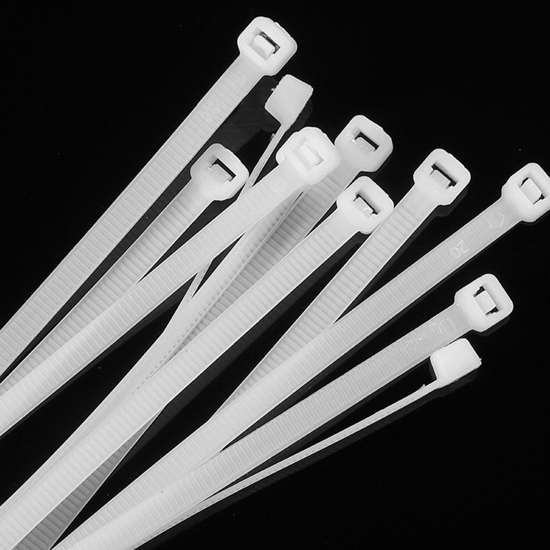 Nylon plástico cable tie blanco negro grande super larga cuerda de encuadernación hebilla fuerte cable tie cuerda titular de auto-bloqueo