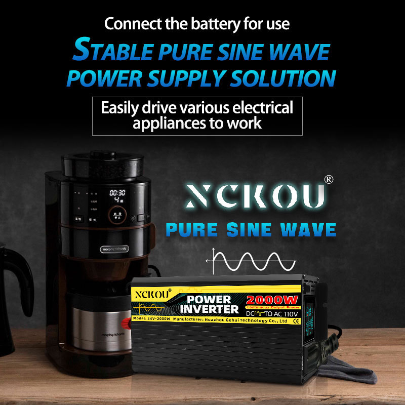 Fábrica directa de inversor de onda sinusoidal pura 12v24v48v 110v convertidor de alimentación montado en automóviles