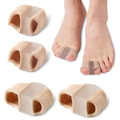 新しい足指補正器の大きい足の親指の外で足の指の器の2つの穴の足の指のカバーの足の指の指の器
