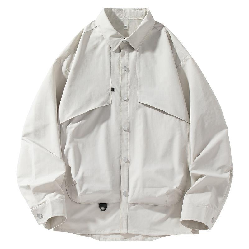 American Style Workwear Coach Outdoor Men's Spring and Autumn 2025 New Retro Fashionable Casual Large Pocket Shirt Jacket