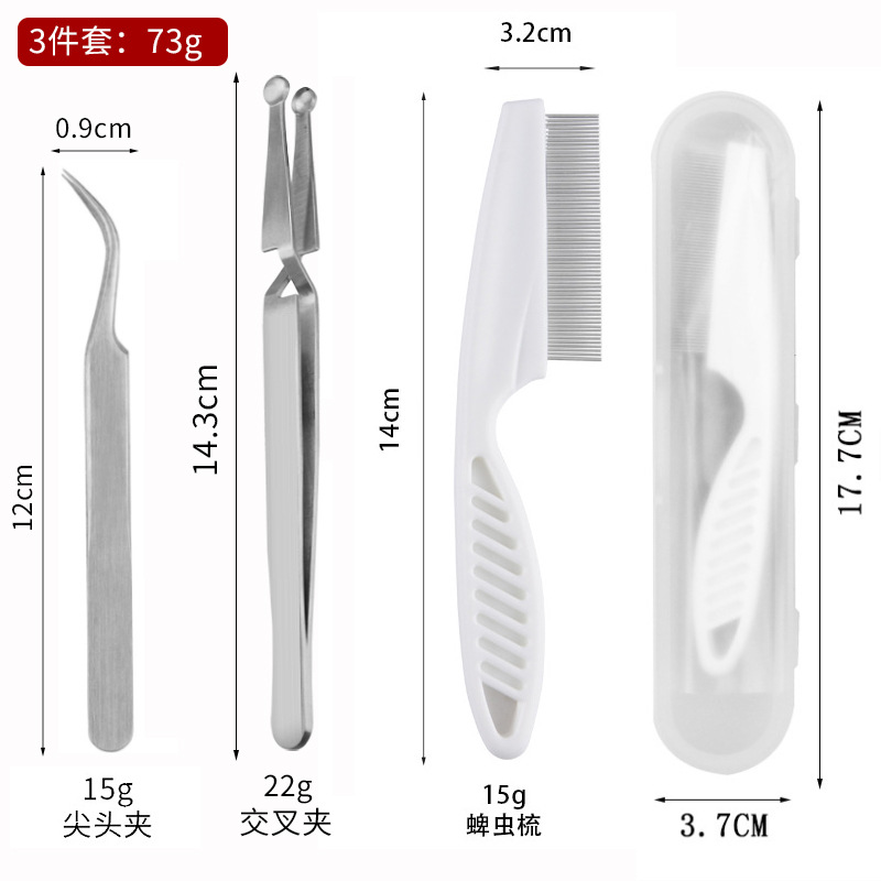 크로스 클립 (귀 파기) 틱 빗 벤드 클립 [pp 박스]