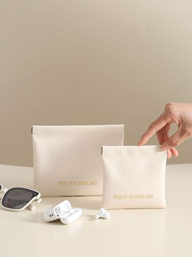 Cross-border lipstick bag, cosmetics, PU storage bag, automatic closing, shrapnel gift bag, portable headphones, data cable, change