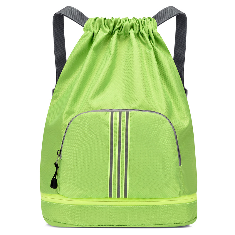 Cordón mochila al aire libre impermeable ligero plegable mochila hombres y mujeres deportes fitness bolsa yoga bolsa