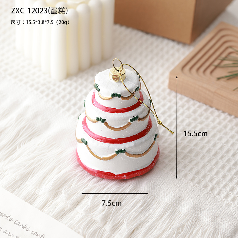 Buscando madera nueva guirlanda de Navidad donuts pan de jengibre hombre casa regalos de vacaciones juguetes accesorios suministro transfronterizo