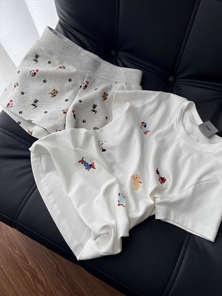 Sommar pyjamas set för kvinnor kort ärm bekväma hemkläder_voghion.com