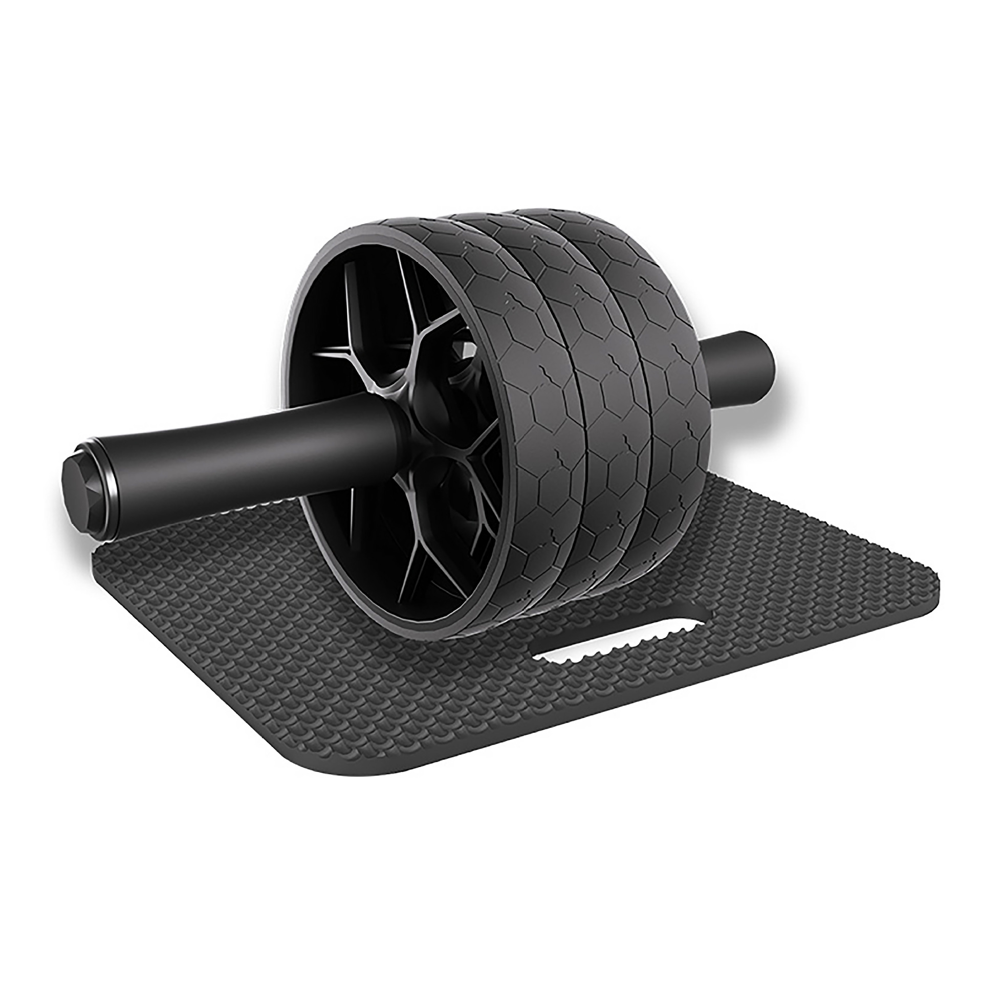 Fabricante de la fuente del rodillo de deportes de rueda gigante del equipo de la aptitud del entrenador abdominal mudo de doble rueda para hombres y mujeres que reducen el vientre que contrae la rueda abdominal
