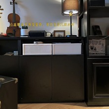 定制板材上翻门格子柜爆款客厅靠墙家用组合柜子落地书柜